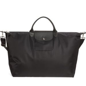 Longchamp Le Pliage Neo Shoulder Nylon Travel Tote Bag Large Red